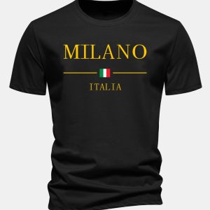 Regular Fit Milano Print Cotton T-Shirt