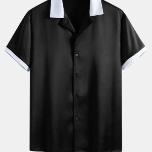 Contrast Satin Shirt