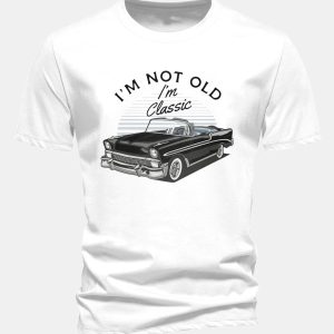 Regular Fit Classic Car Print Cotton T-Shirt