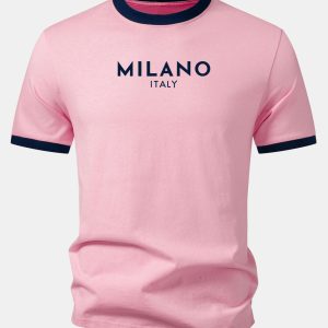 Milano Print Contrast Ringer T-Shirt
