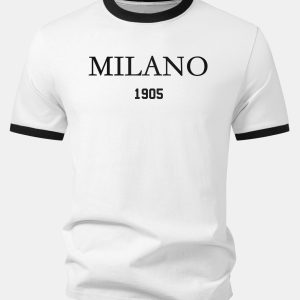 Milano Print Contrast Ringer T-Shirt