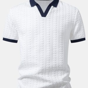 Contrast Jacquard Polo