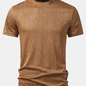Geometry Jacquard Knit T-Shirt