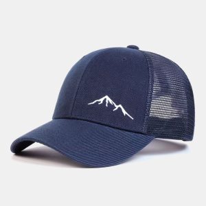 Mountain Embroidery Mesh Baseball Cap