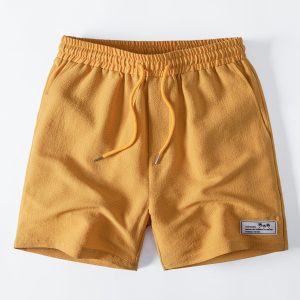 Palm Tree Patch Seersucker 6" Shorts